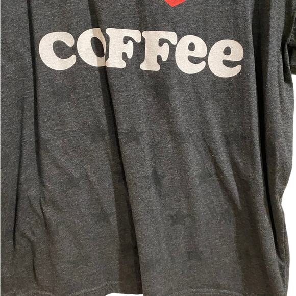 Oliver + Otis Black I ♥️ Coffee Graphic Tee Sz L - Picture 4 of 11